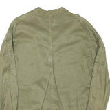 TRAFALUC Womens Green Cotton Blend Button Jacket M Plain Lightweight Casual
