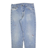 CARHARTT Mens Regular Fit Blue Denim Plain Jeans W36 L36 Workwear Zip Fly