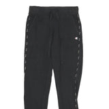 CHAMPION Womens Joggers Black Slim Tapered XS W24 L28 Cotton Blend Logo Tape
