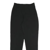 TATTOO Womens Black Relaxed Straight Trousers W26 L28 Smart Casual Zip
