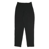 TATTOO Womens Black Relaxed Straight Trousers W26 L28 Smart Casual Zip