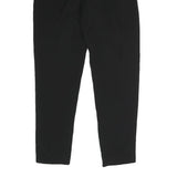 TATTOO Womens Black Relaxed Straight Trousers W26 L28 Smart Casual Zip