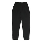 TATTOO Womens Black Relaxed Straight Trousers W26 L28 Smart Casual Zip