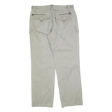 NEIGHBORHOOD Womens Cotton Blend Beige Regular Straight Trousers W34 L34 Casual