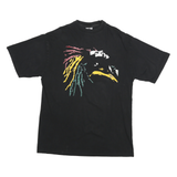 PRO CRUX Mens Black Graphic T-Shirt L Short Sleeve Crew Neck Cotton Blend Bold