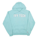 CHAMPION Mens Blue Ivy Tech Pullover Hoodie L Cotton Blend