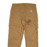 CARHARTT Mens Cotton Blend Beige Regular Fit Straight Leg Trousers W36 L32