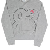 NIKE Womens Grey Hoodie S Nike Air Graphic Pullover Cotton Blend