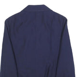 FELDPAUSCH Womens Navy Blue Tailored Jacket S Button Closure Plain Classic