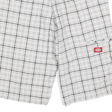 DICKIES Mens White & Black Casual Checked Shorts M W34 Cotton Blend