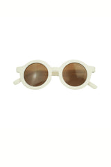 Sustainable kids round sunglasses - White