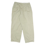 VALENTINO Mens Wool Blend Relaxed Beige Trousers W30 L27 Formal Classic Zip