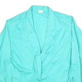 GIGINE Womens Turquoise Jacket L Cotton Button Closure Classic Fit Plain