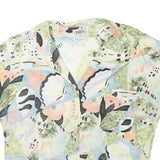 TAIFUN Womens Pastel Green & Blue Abstract Print Shirt Short Sleeve Collared M