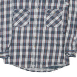 DAKOTA Mens Blue White Brown Check Shirt L Cotton Blend Casual Classic