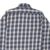 DAKOTA Mens Blue White Brown Check Shirt L Cotton Blend Casual Classic
