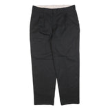 DICKIES Mens Cotton Blend Black Regular Straight Trousers W38 L32 Workwear