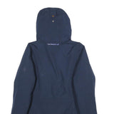 JACK WOLFSKIN Womens Blue Outdoor Jacket S Polyester Hooded Zip Plain Casual