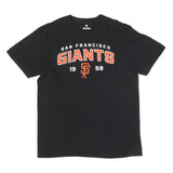 FANATICS Mens Black San Francisco Giants Graphic T-Shirt L Short Sleeve Crew
