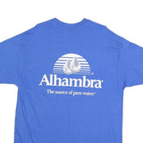 HANES Mens Blue Alhambra Logo Graphic Short Sleeve Crew Neck XL Cotton T-Shirt