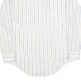 HARWYN Mens White & Light Blue Striped Cotton Blend Shirt M Casual Classic
