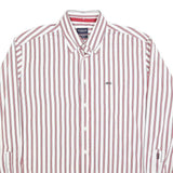 MCGREGOR Mens White & Red Stripe Classic Fit XL Shirt Cotton Blend Casual Long