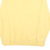 NAUTICA Mens Yellow & Navy Plain Pullover 1/4 Zip Cotton Jumper 2XL Casual