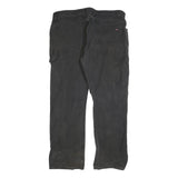 DICKIES Mens Cotton Blend Black Relaxed Fit Straight Trousers W40 L32 Workwear
