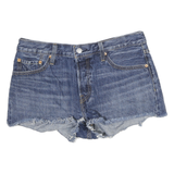 LEVI'S Womens Denim Blue Cut-Off Shorts M W30 Distressed Edge Casual Summer