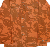 MILK. IT Mens Orange & Brown Cotton Blend Shirt M Casual Button Front Unique