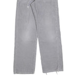 CARHARTT Mens Cotton Grey Regular Fit Straight Leg Trousers W28 L32 Workwear
