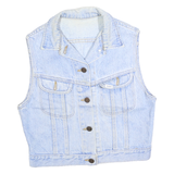 LEE Womens Blue Denim Button Cotton Jacket XS Casual Light Wash Vest