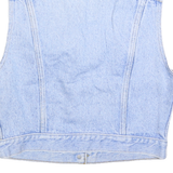 LEE Womens Blue Denim Button Cotton Jacket XS Casual Light Wash Vest