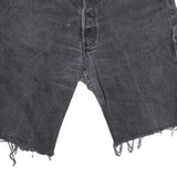 LEVI'S Mens Shorts Black Denim Cut-Off L W36 Casual Distressed Style