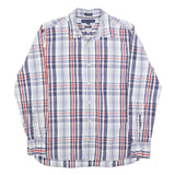 TOMMY HILFIGER Mens Blue & Red Check Shirt M Classic Fit Button Up Casual