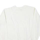 HANES Womens White Sweatshirt XL Pullover Cotton Blend Floral Colourful Print