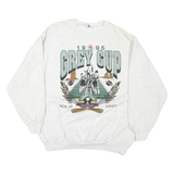 Mens White Grey Cup 1995 Crew Neck XL Vintage Football Sweatshirt Pullover