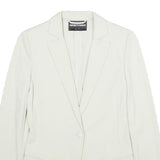 EMPORIO ARMANI Womens White Jacket XS Button Plain Classic Blazer Tailored
