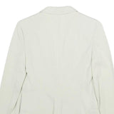 EMPORIO ARMANI Womens White Jacket XS Button Plain Classic Blazer Tailored