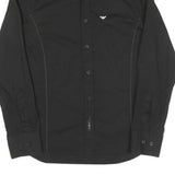 GIORGIO ARMANI Mens Black Shirt S Cotton Blend Elegant Classic Style Designer