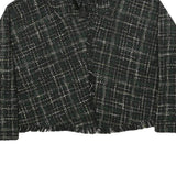 ZARA Womens Black & White Patterned Crew Neck Chunky Knit Jumper L Stylish Warm