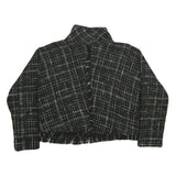 ZARA Womens Black & White Patterned Crew Neck Chunky Knit Jumper L Stylish Warm