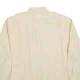 NAUTICA Mens Yellow & Blue Striped Cotton Blend 2XL Shirt Button-Down Collar