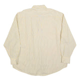 NAUTICA Mens Yellow & Blue Striped Cotton Blend 2XL Shirt Button-Down Collar