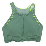 NEW BALANCE Womens Green Sports Top Sleeveless Round Neck XXS Reflective Trim