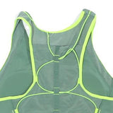 NEW BALANCE Womens Green Sports Top Sleeveless Round Neck XXS Reflective Trim