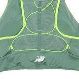 NEW BALANCE Womens Green Sports Top Sleeveless Round Neck XXS Reflective Trim