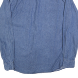 WRANGLER Mens Blue Denim Shirt S Casual Cotton Blend Long Sleeve Button Up