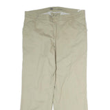 DICKIES Womens Cotton Beige Regular Fit Straight Leg Trousers W38 L30 Classic
