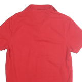 TOMMY HILFIGER Mens Red Polo Shirt Short Sleeve Slim Fit M Cotton Blend Casual